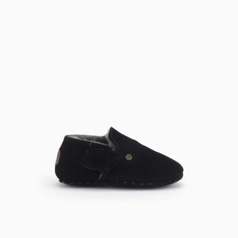 Warmbat Paroo Kids suede with elastic Black