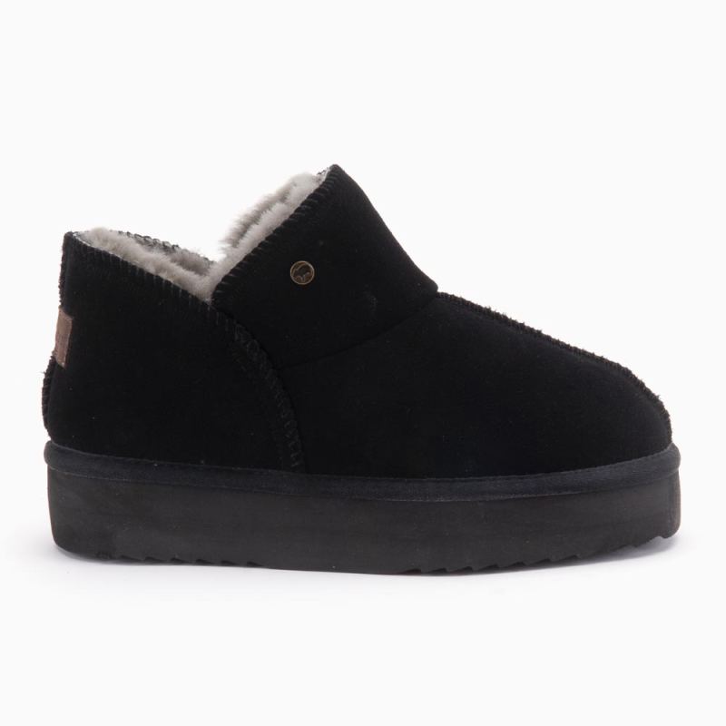 Warmbat Willow damen suède Plateau Black