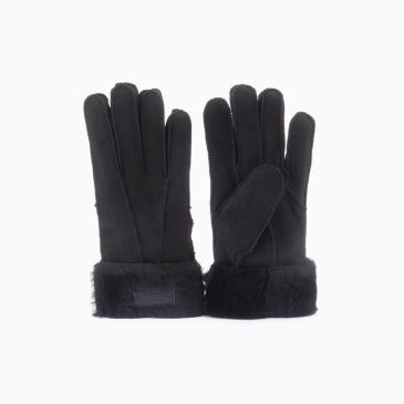 Glove Women Lammy patchwork Black 