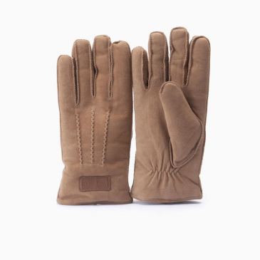 Gloves Men Goat Suede Cognac 