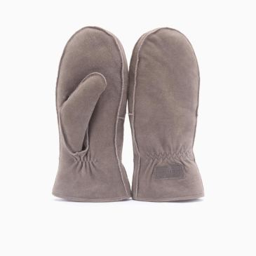Mitten Women Goat Suede Pebble 