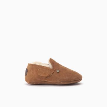 Paroo Kids suede with elastic Cognac 