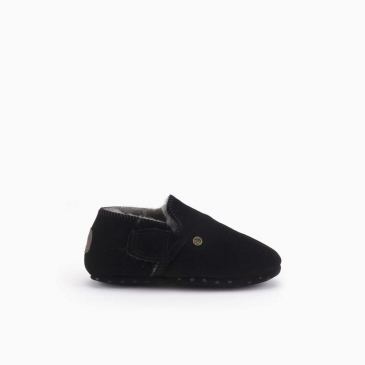 Warmbat Paroo Kids suede with elastic Black 