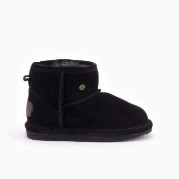 Wallaby Kids Suede Boot Black 