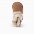 Warmbat Hay baby bootie with velcro strap cognac 
